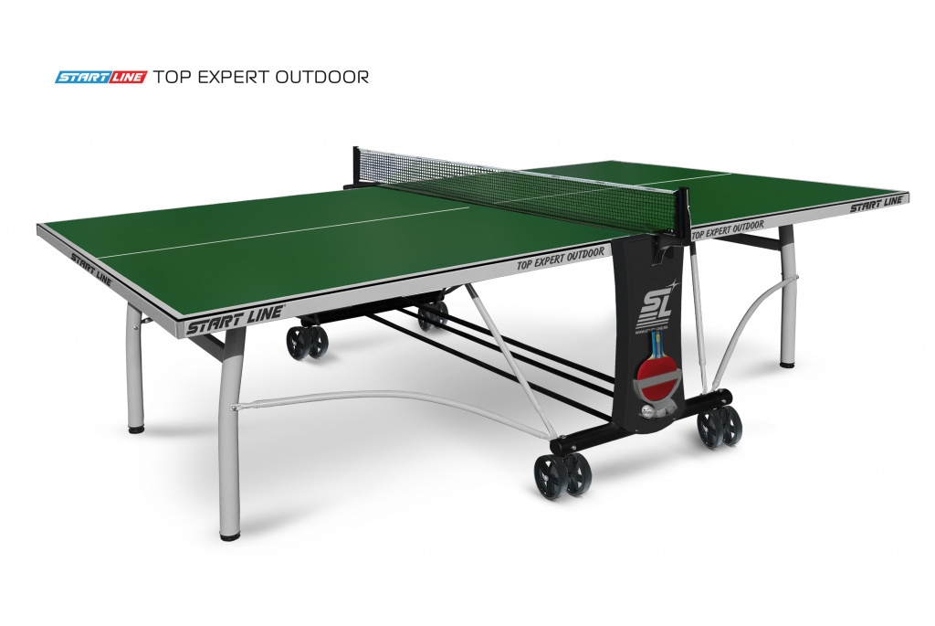Start Line Top Expert Outdoor green из каталога уличных теннисных столов в Самаре по цене 54500 ₽