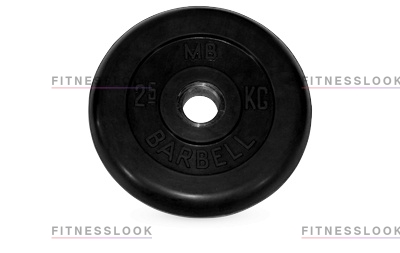 MB Barbell черный - 26 мм - 2.5 кг из каталога дисков, грифов, гантелей, штанг в Самаре по цене 1260 ₽