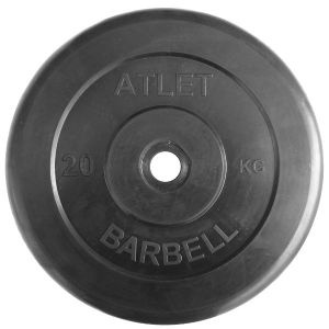 MB Barbell Atlet 51 мм - 20 кг из каталога дисков, грифов, гантелей, штанг в Самаре по цене 6460 ₽