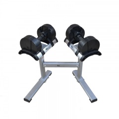 Sports Stock 2х20 кг с подставкой из каталога разборных (наборных) гантелей в Самаре по цене 32300 ₽