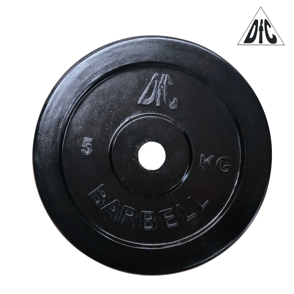 DFC 5 кг. обрезиненный из каталога дисков для штанги с посадочным диаметром 26 мм.  в Самаре по цене 1490 ₽