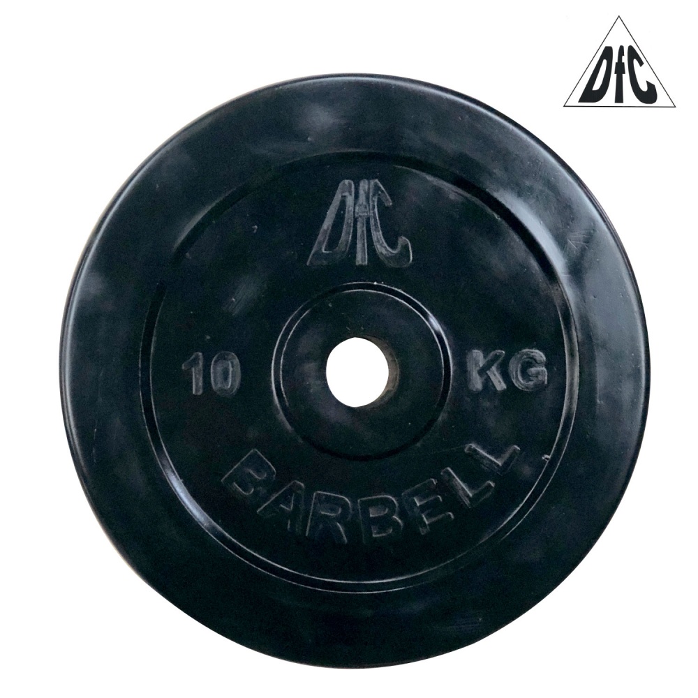 DFC 10 кг обрезиненный из каталога дисков для штанги с посадочным диаметром 30 мм.  в Самаре по цене 2635 ₽