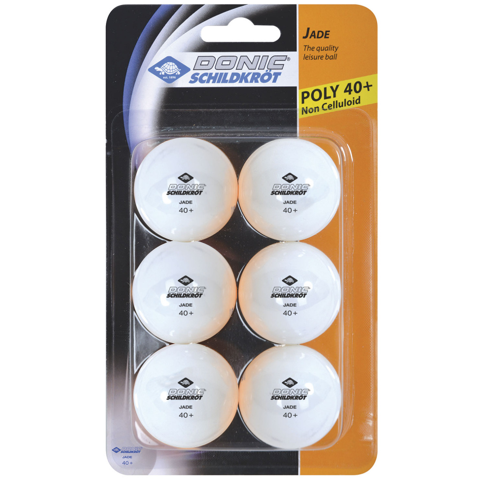 Donic Jade 40+ 6 шт. белые из каталога мячей для настольного тенниса в Самаре по цене 300 ₽