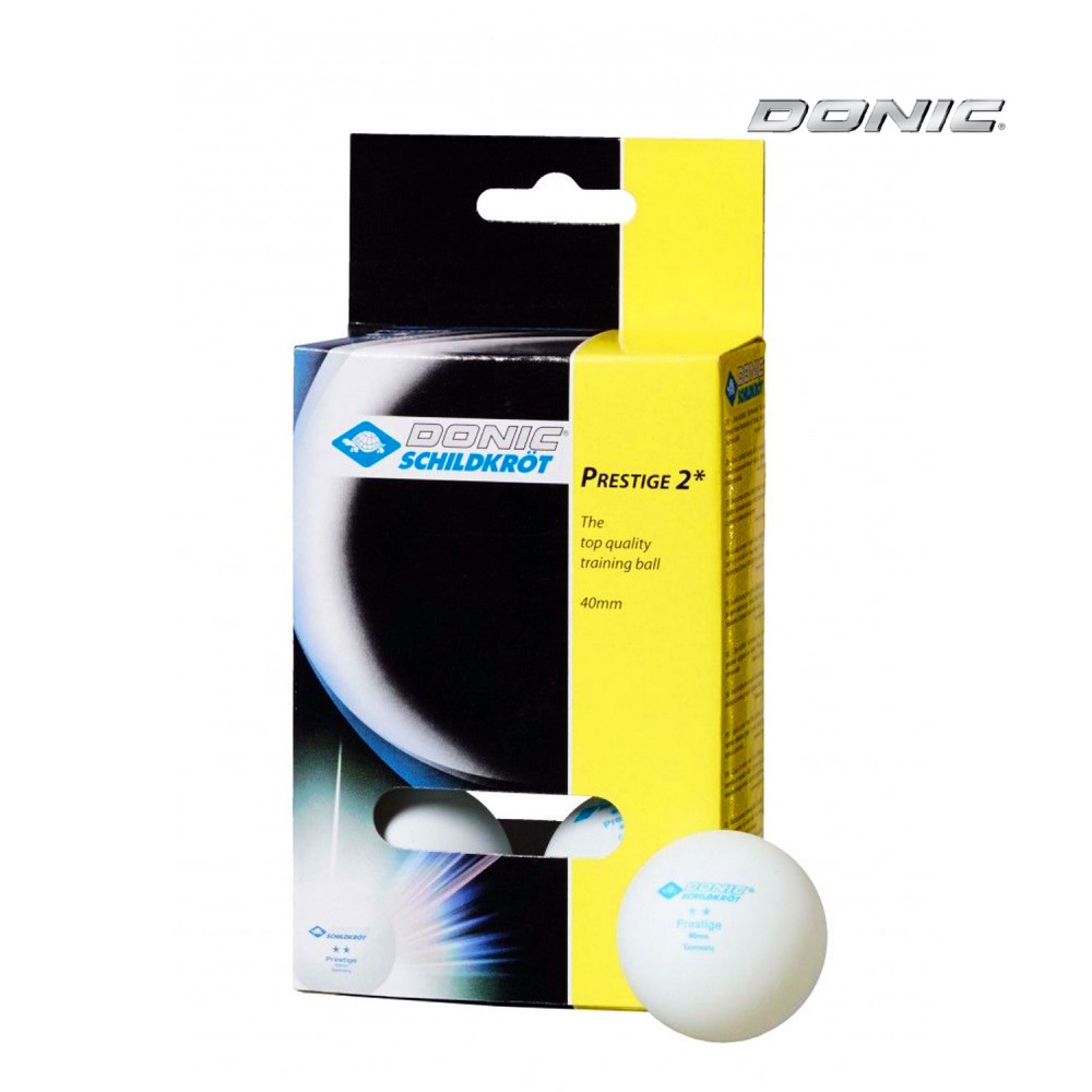 Prestige 2 (белые, 6 шт) в Самаре по цене 390 ₽ в категории мячи для настольного тенниса Donic