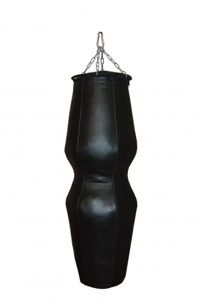 Подвесной боксерский мешок и груша Рокки Силуэт 140х40 см. 55 кг. кожа