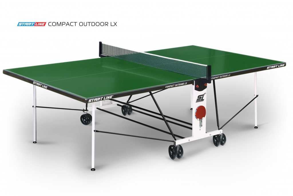 Start Line Compact Outdoor-2 LX Зелёный из каталога влагостойких теннисных столов в Самаре по цене 41590 ₽