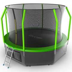 Батут с защитной сеткой Evo Jump Cosmo 12ft (Green) + Lower net в Самаре по цене 35990 ₽