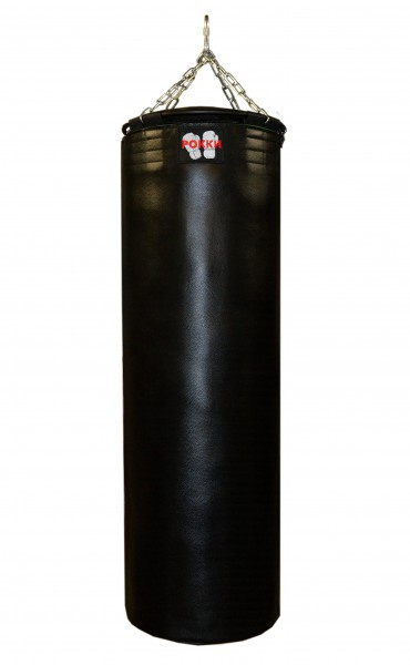Рокки натуральная кожа 150х45 см черный из каталога подвесных боксерских мешков и груш в Самаре по цене 41120 ₽