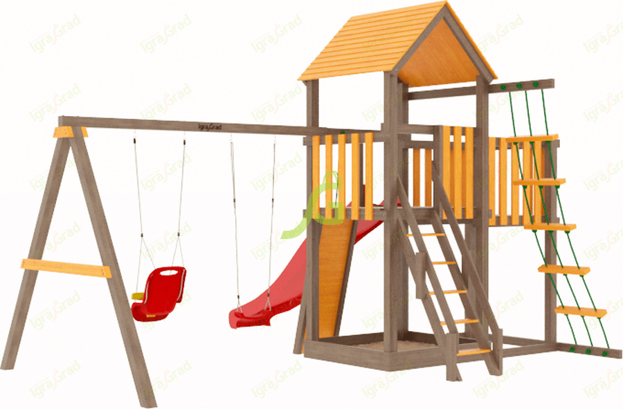 Панда Фани с балконом в Самаре по цене 94000 ₽ в категории детские игровые комплексы Igragrad