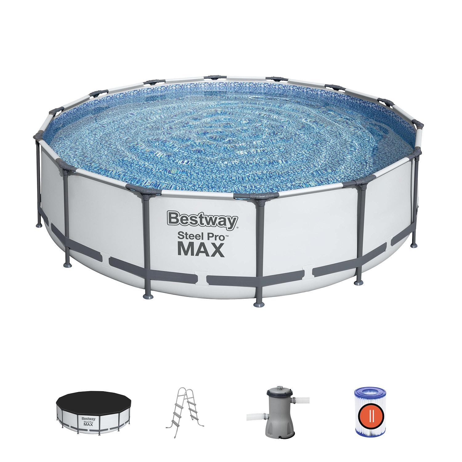 Bestway Steel Pro Max 56950 BW из каталога каркасных бассейнов в Самаре по цене 61000 ₽