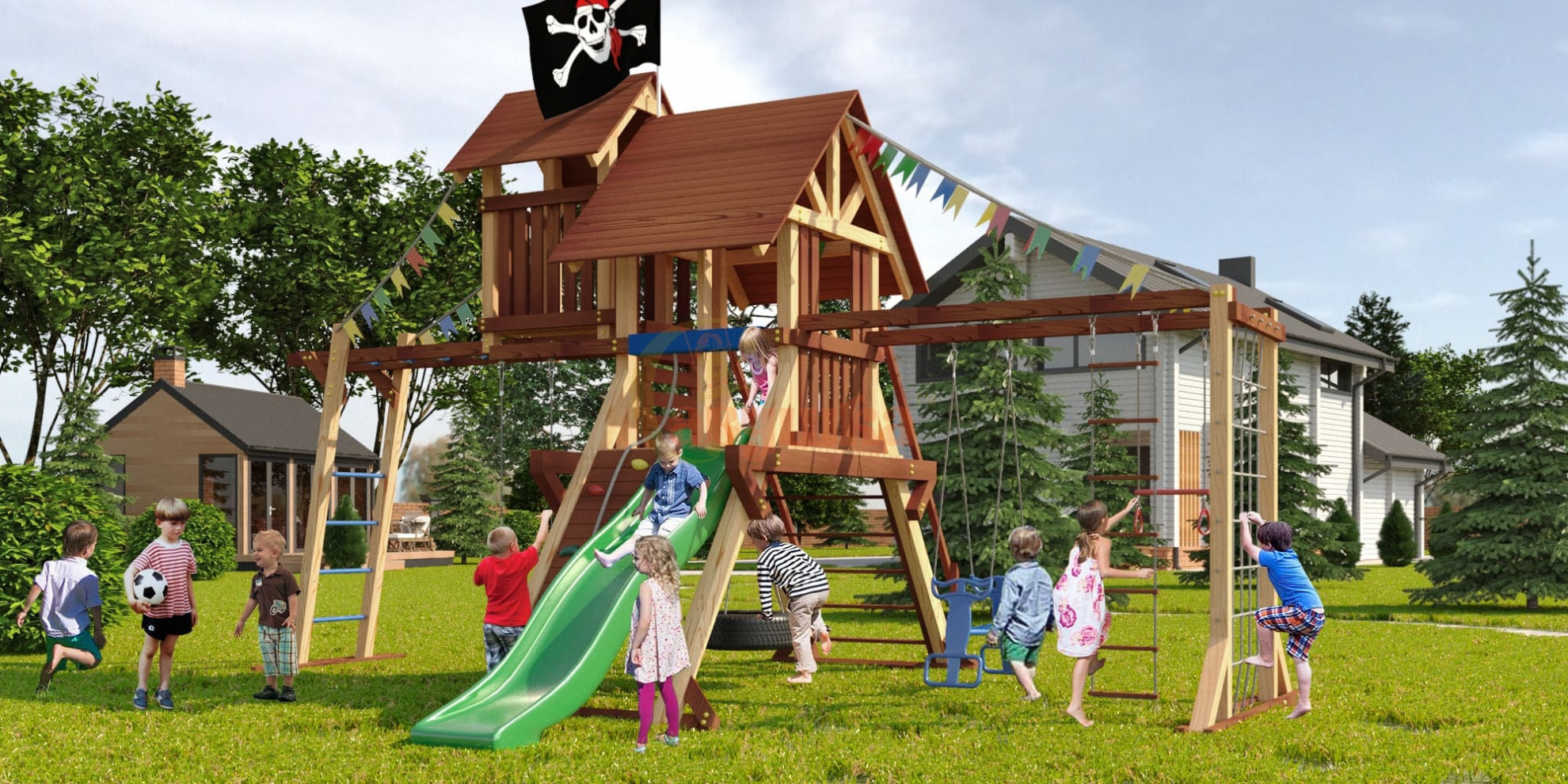 Савушка Люкс 10 из каталога детских игровых комплексов  в Самаре по цене 239900 ₽