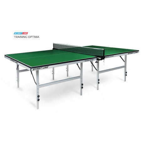 Теннисный стол для помещений Start Line Training Optima green с системой регулировки высоты