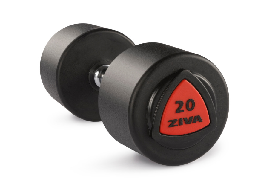 Ziva 38 кг.  ZVO-DBPU-1025 из каталога обрезиненных гантелей в Самаре по цене 16990 ₽