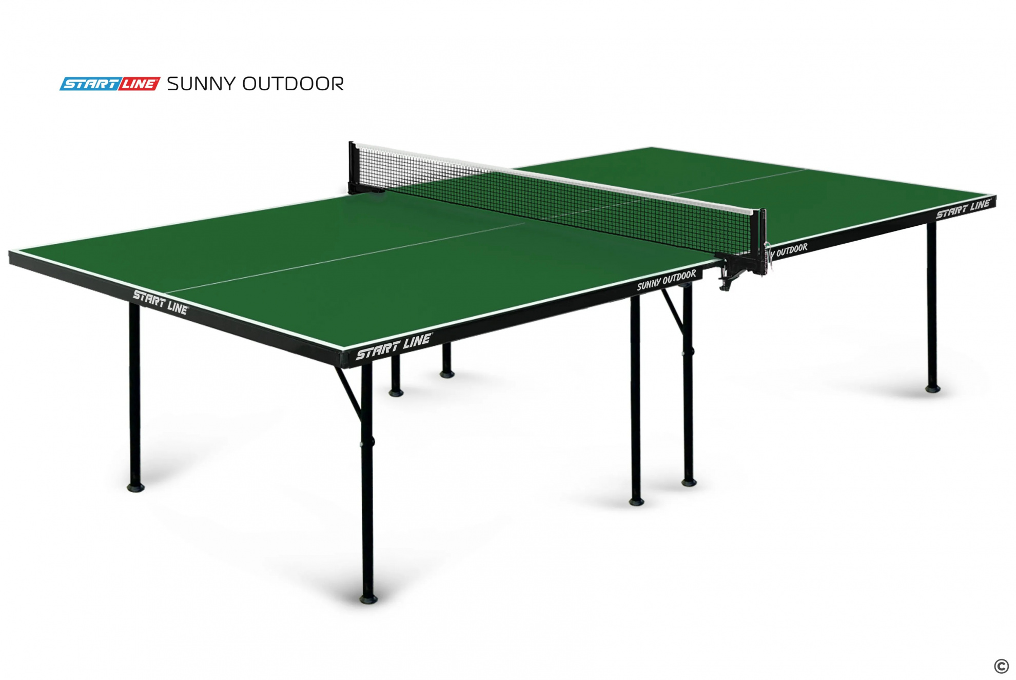 Start Line Sunny Outdoor Зелёный из каталога влагостойких теннисных столов в Самаре по цене 35900 ₽