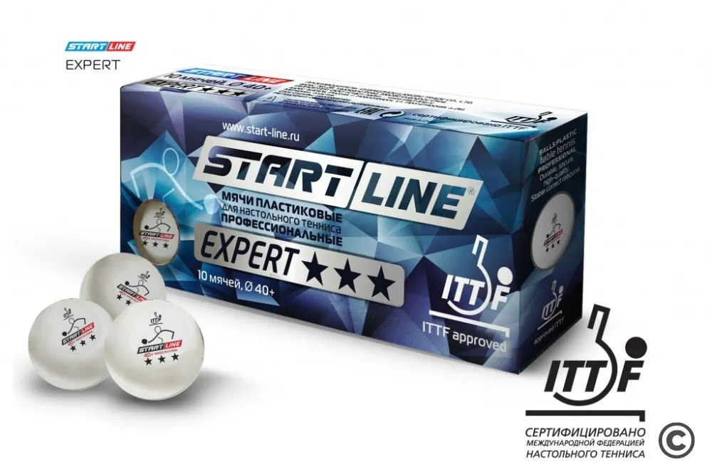 Expert V40+ 3* (ITTF) (10 шт) в Самаре по цене 1280 ₽ в категории мячи для настольного тенниса Start Line
