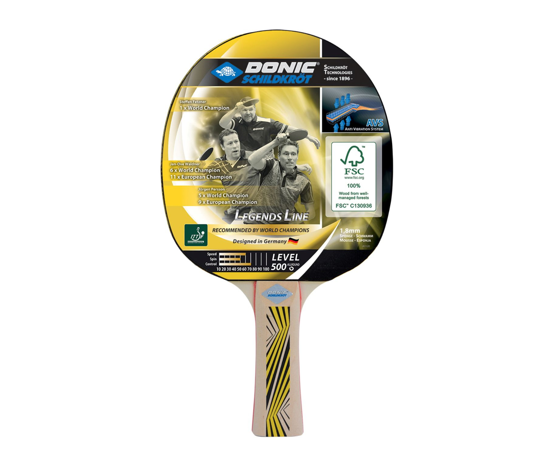 Legends 500 в Самаре по цене 1290 ₽ в категории ракетки для настольного тенниса Donic