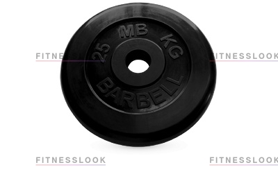 MB Barbell черный - 50 мм - 25 кг из каталога дисков для штанги с посадочным диаметром 50 мм. в Самаре по цене 7430 ₽