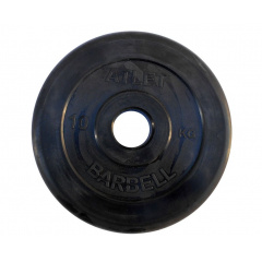 Диск для штанги обрезиненный MB Barbell ATLET 10 кг / диаметр 51 мм в Самаре по цене 3500 ₽