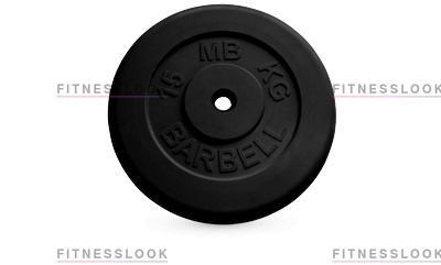 MB Barbell черный - 26 мм - 15 кг из каталога дисков для штанги с посадочным диаметром 26 мм.  в Самаре по цене 4600 ₽