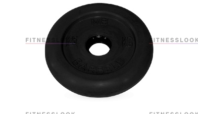 MB Barbell черный - 26 мм - 1.25 кг из каталога дисков для штанги с посадочным диаметром 26 мм.  в Самаре по цене 630 ₽