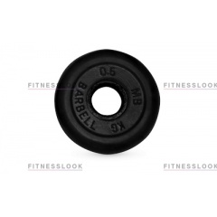 MB Barbell черный - 26 мм - 0.5 кг из каталога дисков для штанги с посадочным диаметром 26 мм.  в Самаре по цене 467 ₽
