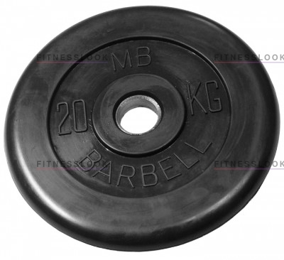 MB Barbell черный - 30 мм - 20 кг из каталога дисков для штанги с посадочным диаметром 30 мм.  в Самаре по цене 7872 ₽