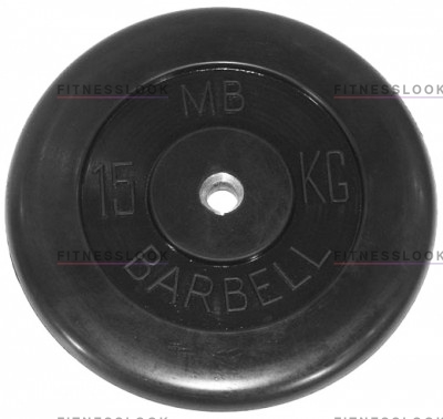 MB Barbell черный - 30 мм - 15 кг из каталога дисков для штанги с посадочным диаметром 30 мм.  в Самаре по цене 4464 ₽
