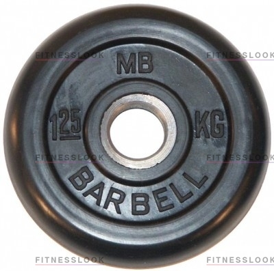 MB Barbell черный - 30 мм - 1.25 кг из каталога дисков для штанги с посадочным диаметром 30 мм.  в Самаре по цене 882 ₽