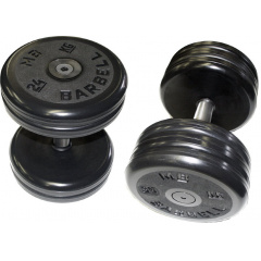 MB Barbell профессиональная 48 кг из каталога обрезиненных гантелей в Самаре по цене 22490 ₽