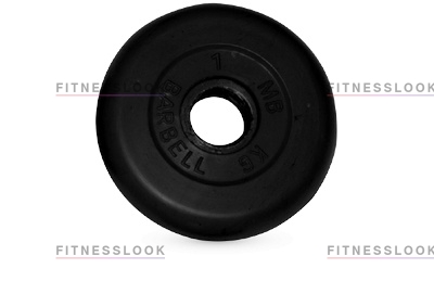 MB Barbell черный - 30 мм - 1 кг из каталога дисков для штанги с посадочным диаметром 30 мм.  в Самаре по цене 651 ₽
