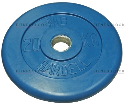 MB Barbell синий - 50 мм - 20 кг из каталога дисков для штанги с посадочным диаметром 50 мм. в Самаре по цене 5086 ₽