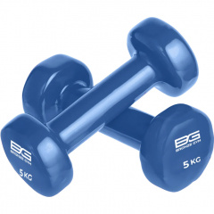 Bronze Gym виниловая 5 кг (пара) из каталога гантелей для фитнеса в Самаре по цене 3230 ₽
