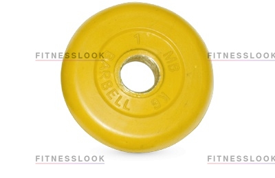 MB Barbell желтый - 26 мм - 1 кг из каталога дисков для штанги с посадочным диаметром 26 мм.  в Самаре по цене 761 ₽