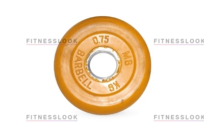 MB Barbell желтый - 26 мм - 0.75 кг из каталога дисков для штанги с посадочным диаметром 26 мм.  в Самаре по цене 735 ₽