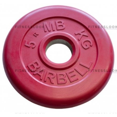 Диск для штанги MB Barbell красный - 30 мм - 5 кг