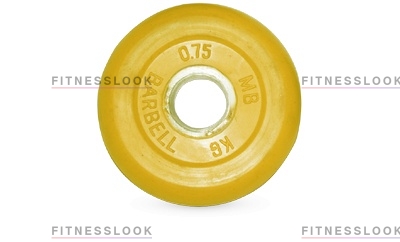 MB Barbell желтый - 30 мм - 0.75 кг из каталога дисков для штанги с посадочным диаметром 30 мм.  в Самаре по цене 735 ₽