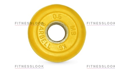 MB Barbell желтый - 30 мм - 0.5 кг из каталога дисков для штанги с посадочным диаметром 30 мм.  в Самаре по цене 711 ₽