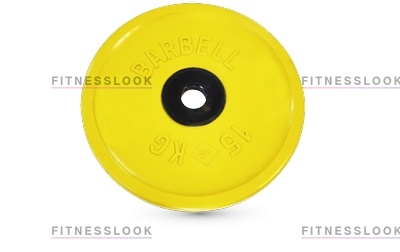 Диск для штанги MB Barbell евро-классик желтый - 50 мм - 15 кг