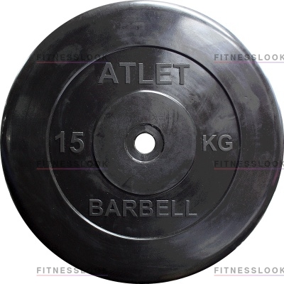MB Barbell Atlet - 26 мм - 15 кг из каталога дисков для штанги с посадочным диаметром 26 мм.  в Самаре по цене 4690 ₽
