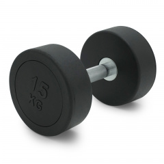 UnixFit PRO круглая 15 кг DBRND15PBK из каталога обрезиненных гантелей в Самаре по цене 5890 ₽