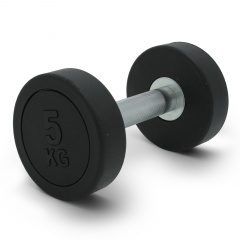 UnixFit PRO круглая 5 кг DBRND5PBK из каталога обрезиненных гантелей в Самаре по цене 1620 ₽