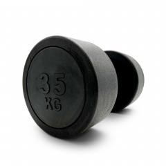 UnixFit круглая 35 кг DBRND35PBK из каталога обрезиненных гантелей в Самаре по цене 13290 ₽