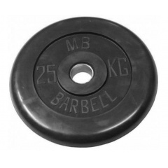 MB Barbell Диск обрезиненный (металлическая втулка) 25 кг / диаметр 51 мм из каталога дисков для штанги с посадочным диаметром 50 мм. в Самаре по цене 10390 ₽