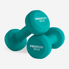 Proiron 2шт по 3кг из каталога неопреновых  гантелей в Самаре по цене 1880 ₽