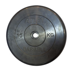 MB Barbell ATLET 15 кг из каталога дисков для штанги с посадочным диаметром 26 мм.  в Самаре по цене 5350 ₽