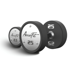AeroFit AFPUDB2.5-25 набор полиуретановых гантелей, 2,5-25 кг, 10 пар, шаг 2,5 кг из каталога  в Самаре по цене 230600 ₽