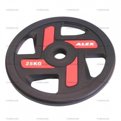 AeroFit Alex полиуретановый 50 мм - 25 кг из каталога дисков для штанги с посадочным диаметром 50 мм. в Самаре по цене 14420 ₽