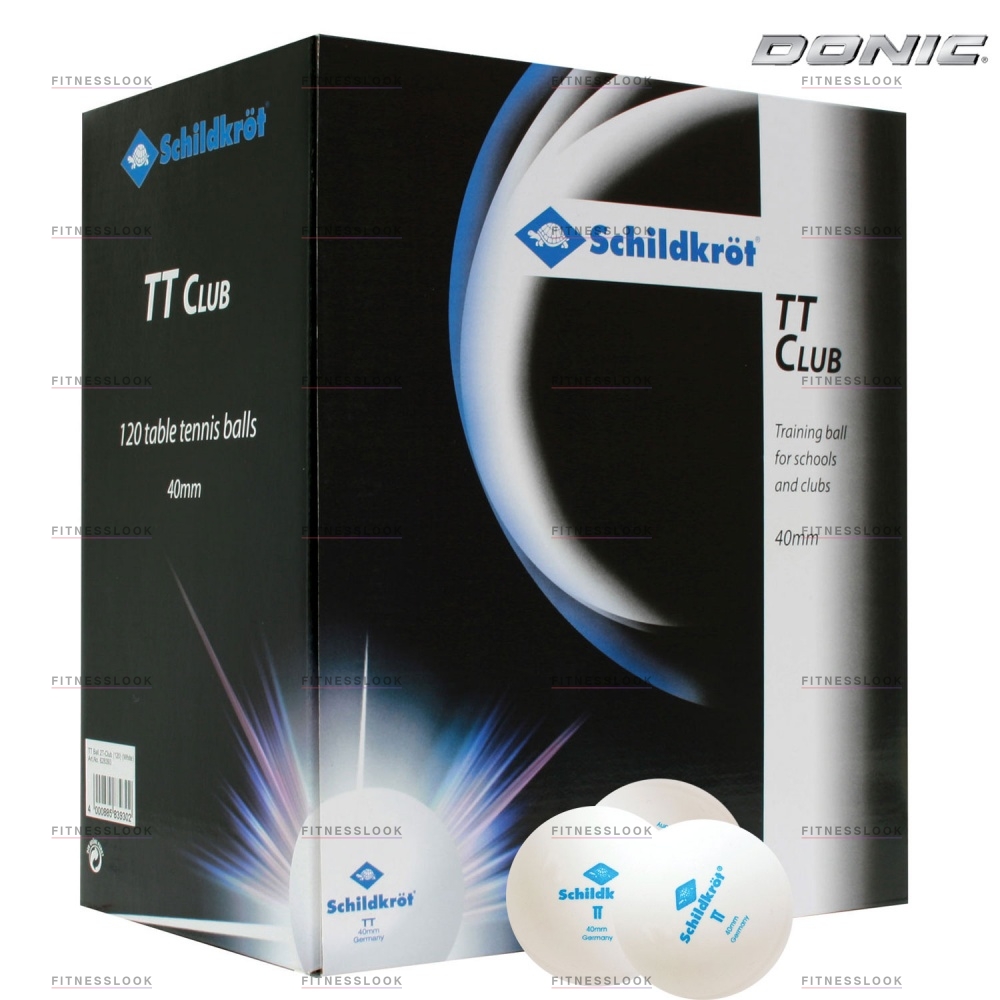 Donic 2T-CLUB - 120шт. - белые из каталога мячей для настольного тенниса в Самаре по цене 4290 ₽