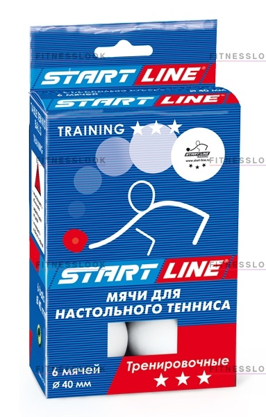 Training 3 класс - 6 шт. - белые в Самаре по цене 690 ₽ в категории мячи для настольного тенниса Start Line