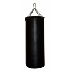 Подвесной боксерский мешок и груша Рокки 150х40 см. 65 кг. кожа черный в Самаре по цене 37380 ₽
